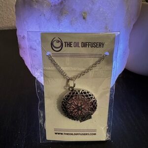 Silver Necklace with Pink Accents